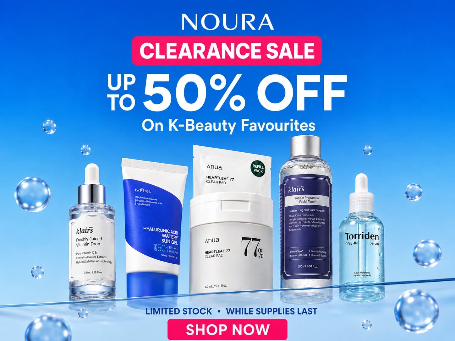 Clearance Sale — up to 50% off K-beauty favourites